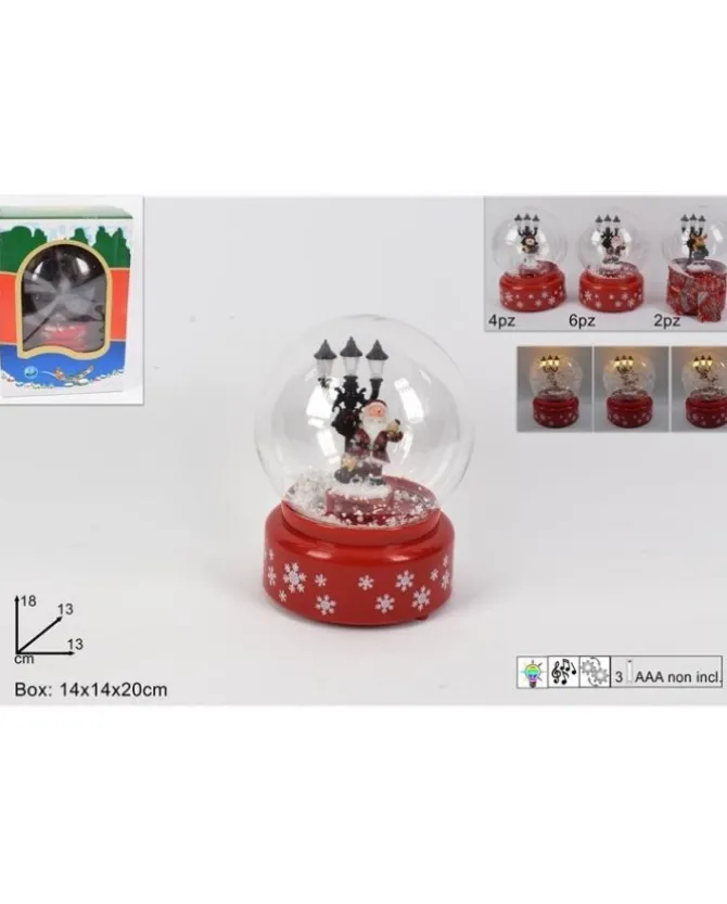 Ampolla Di Plastica 13 Cm Con Luce E Movimento