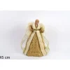 Angelo Con Abito Oro Puntale Per Albero Di Natale 45Cm