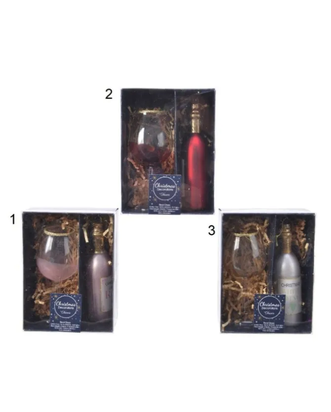 Appedino In Vetro Confezione Con Bottiglia E Calice