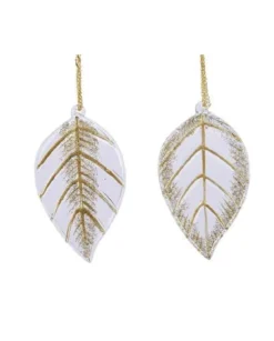 Appendino Addobbo Foglia Oro Per Albero Di Natale 1 Pz