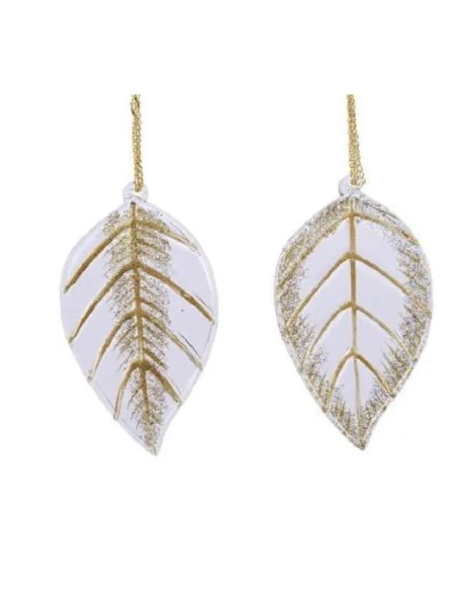 Appendino Addobbo Foglia Oro Per Albero Di Natale 1 Pz