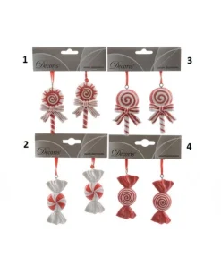 Appendino Addobbo Per Albero Di Natale Caramella