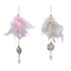 Appendino Addobbo Piuma Con Pendente A Goccia Per Albero Di Natale 3X3X19 Cm 1Pz
