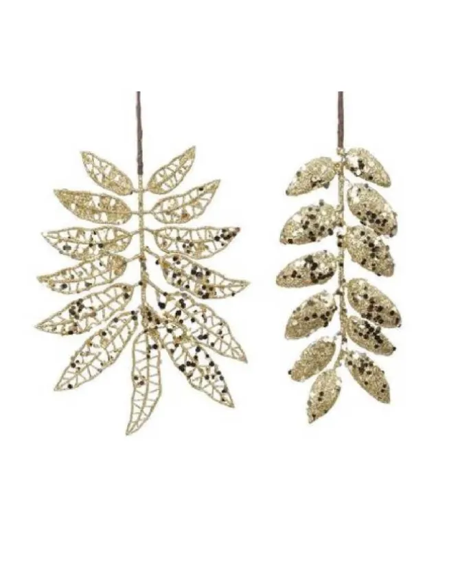 Appendino Decoro Albero Foglie Dorate