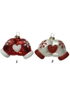 Appendino Di Vetro Guanti Con Cuore 2Col 1Pz