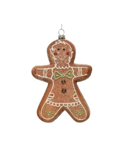 Appendino Omino Di Marzapane Di Plastica 15Cm Per Albero Di Natale