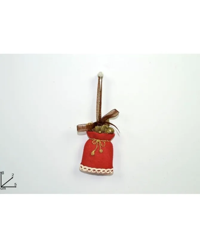 Appendino Sacchetto Con Regali Piccolo 8Cm Per Albero Di Natale