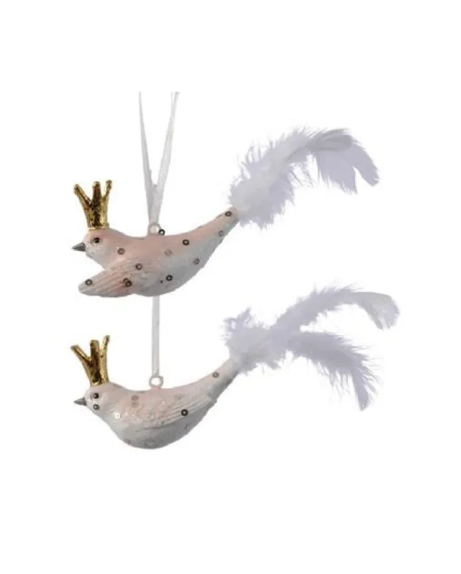 Appendino Uccellino Con Corona 2Col Ass