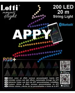 Appy Catena 20M 200 Led Rgb Con Applicazione Bluetooth