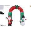 Arco Gonfiabile Con Babbo Natale E Pupazzo Di Neve Luci E Scritta Marrychristmas