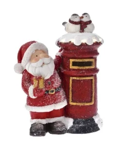 Babbo Natale Di Natale Con Mailbox 32X16 Cm