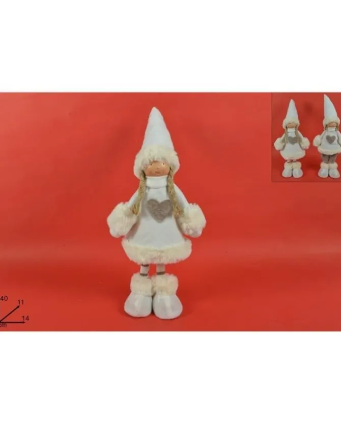 Bambola Abito C/Pelliccia 2Ass Bianco 18