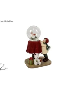 Bimbo Con Palla Di Neve Natalizia