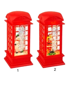 Cabina Telefonica In Plastica Con Girante Ad Acqua Led Fissa Bo Indoor 2Ass