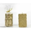 Candela Natalizia Cilindrica Oro 10X5Cm