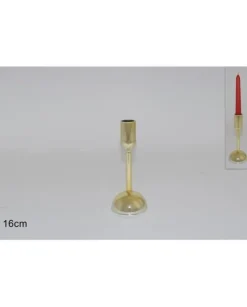 Candeliere In Vetro Oro 16Cm