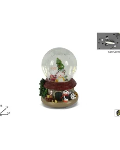 Carillon Ampolla Con Babbo Natale 16 Cm
