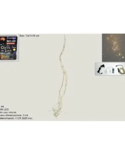Catena Gocce Di Luci 360 Led Bianco Caldo 3Mt Per Albero Di Natale