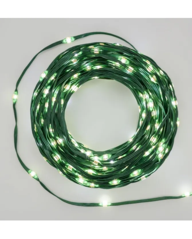 Catena Lineare 600 Gocce Di Luce Led 360° Bianco Catena Lineare 45M Mt