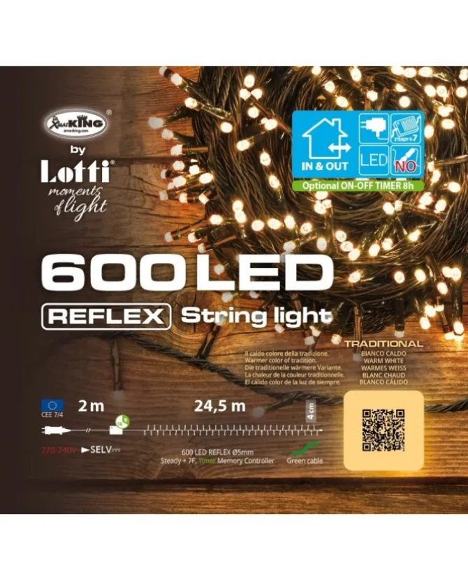 Catena Lineare Tle 600 Led Tradizionale 2+24,5M