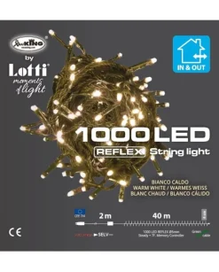 Catena Luci 1000 Led Luce Calda 40Mt Per Albero Di Natale