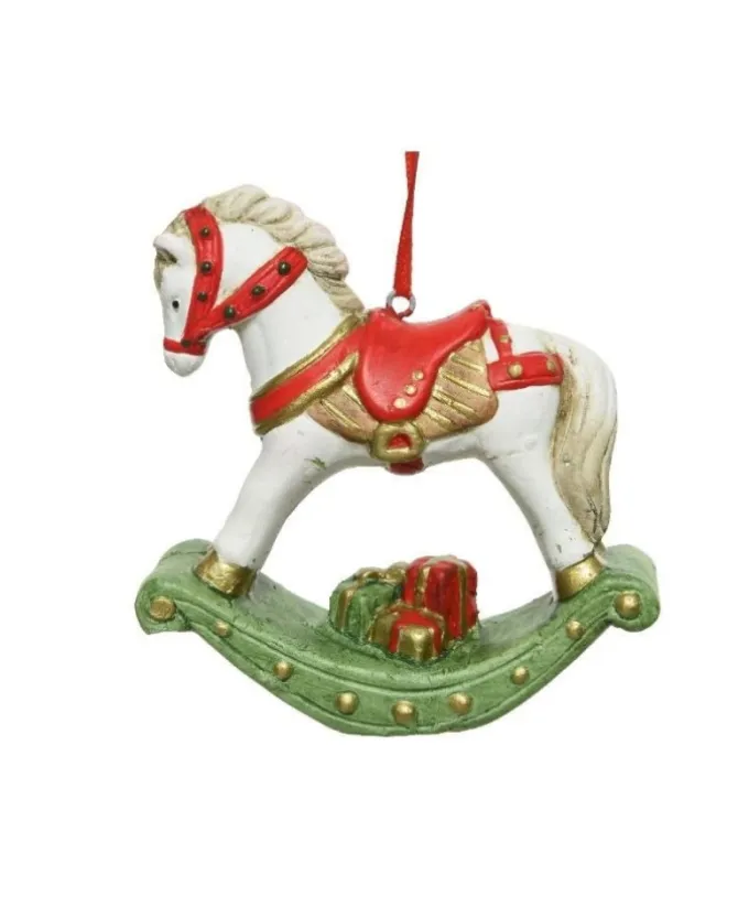 Cavallo A Dondolo In Terracotta Da Appendere 9,5X3,3X11Cm