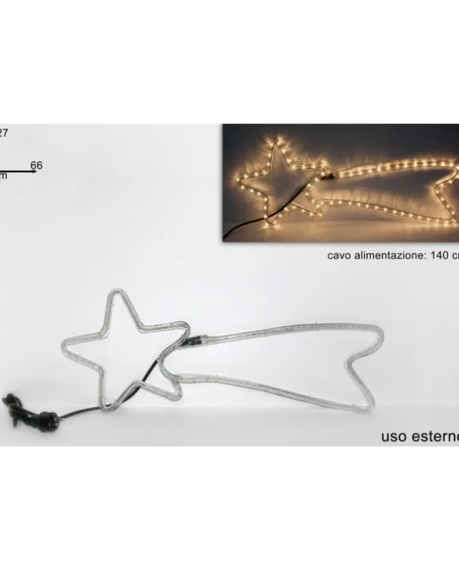 Cometa Luminosa Luce Bianca Per Esterno 27X66Cm
