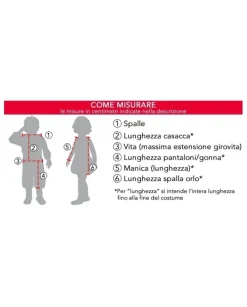 Costume Vestito Di Carnevale Super Capitano Bambino Da 7S A 10Xl