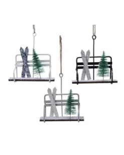 Decorazione Da Albero Seggiovia 3 Colori Assortiti