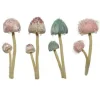 Decorazione Fungo In Velluto 4Col Assortiti
