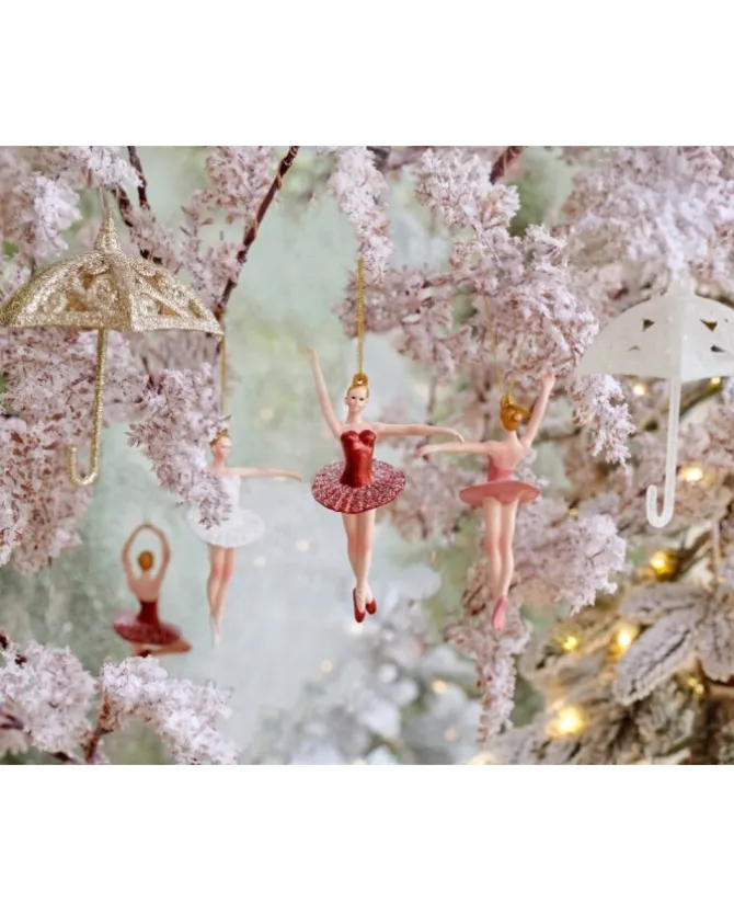 Decoro Da Albero Appendini Ballerine In Plastica Opaca 6Ass