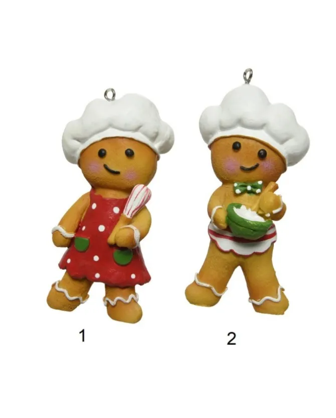 Decoro Da Albero Omino Pan Di Zenzerp 9.5 Cm In 2 Varianti