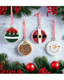 Decoro In Vetro 4 Modelli Assortiti 8 Cm Larghezza 2.3 Cm