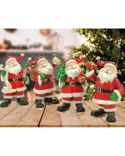 Decoro Natalizio Babbo Natale 19 Cm In 4 Varianti