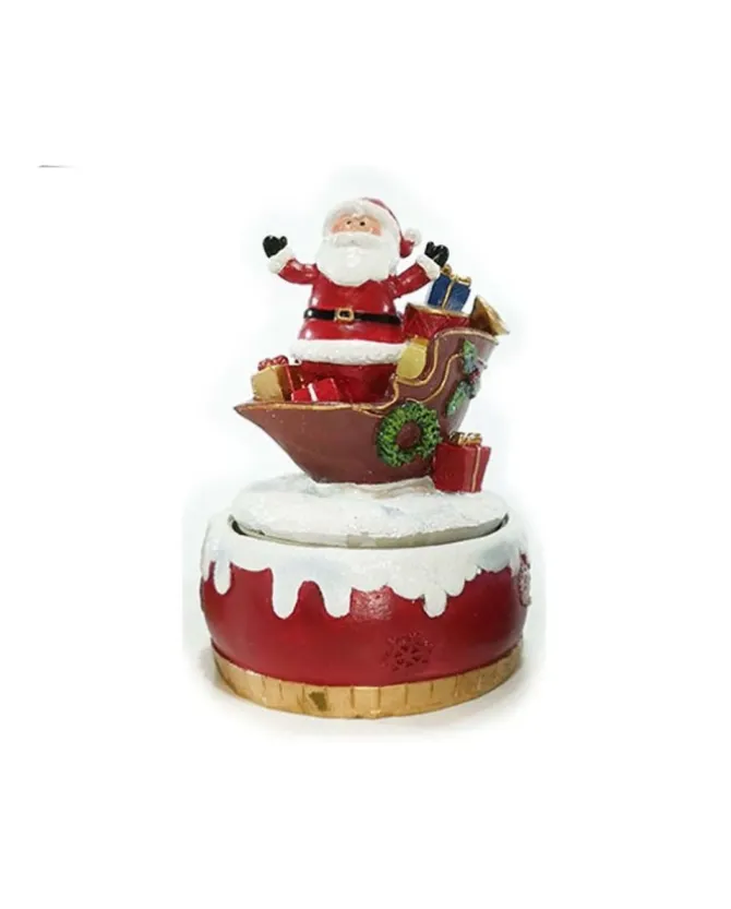 Decoro Natalizio Carillon Con Musica E Movimento 15 Cm In 3 Varianti