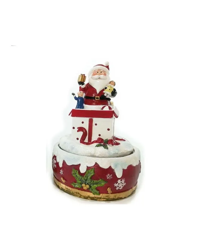 Decoro Natalizio Carillon Con Musica E Movimento 15 Cm In 3 Varianti