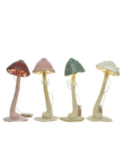 Decoro Per Albero Fungo Luminoso Con Led 30 Cm A Batteria