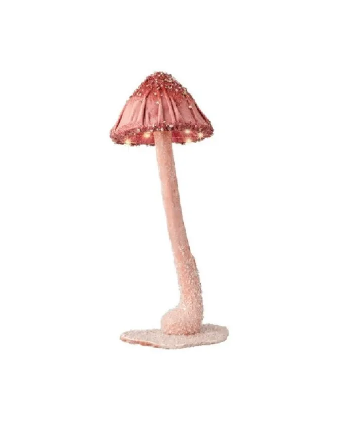 Decoro Per Albero Fungo Luminoso Con Led 30 Cm A Batteria
