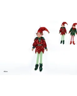 Elfo Abito In Velluto Con Paillettes 45Cm