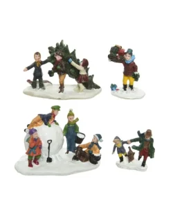 Figure In Polyresina Per Villaggi Di Natale