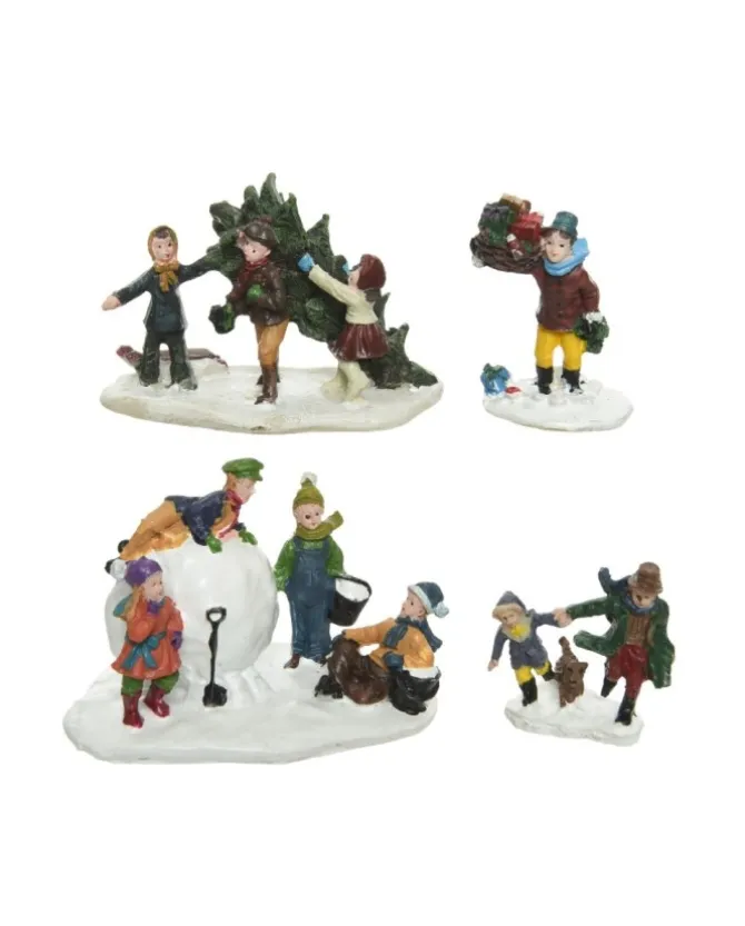 Figure In Polyresina Per Villaggi Di Natale