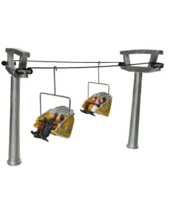 Figurine In Poliresina Skilift, Seggiovia Mix Indoor