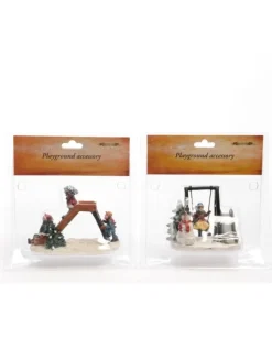Figurine Per Villaggi,Paeseggi In Poliresina Playground Scenario Indoor 2Ass