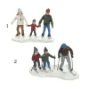 Figurine Polyresin Skiing Family Indoor