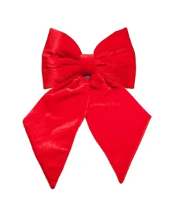 Fiocco Di Velluto Rosso 30X30Cm Per Albero Di Natale E Fuoriporta
