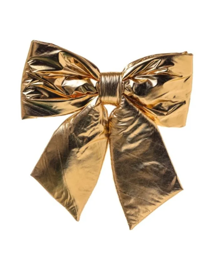 Fiocco 40X40Cm Oro Per Addobbo Natalizio