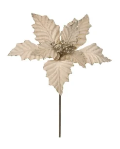 Fiore 50Cm Champagne Per Decorazioni Di Natale