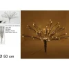 Fiore Luminoso 120Led 40 Rami 34 Cm Luce Bianco Calda Per Interno/Esterno
