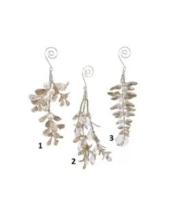 Foglia Di Plastica Glitter 3 Asscolore C