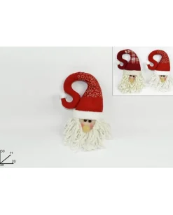 Fuoriporta Dietroporta Babbo Natale In Tessuto Cm 30